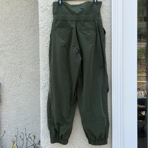 Free People Movement High Waist Snap Button Baggy Jogger Pant Army Green Size XS - Picture 6 of 9